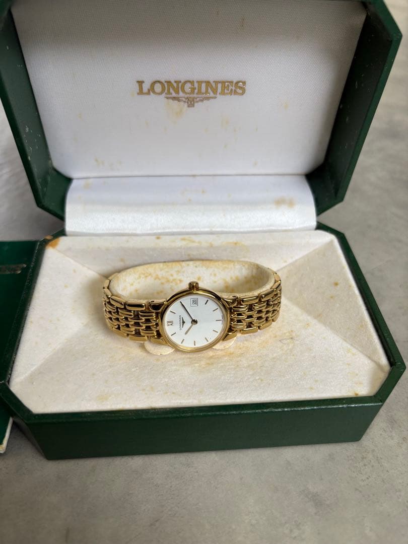 美品 現在不動　ロンジン L5.132.2 レディース腕時計 白色文字盤
