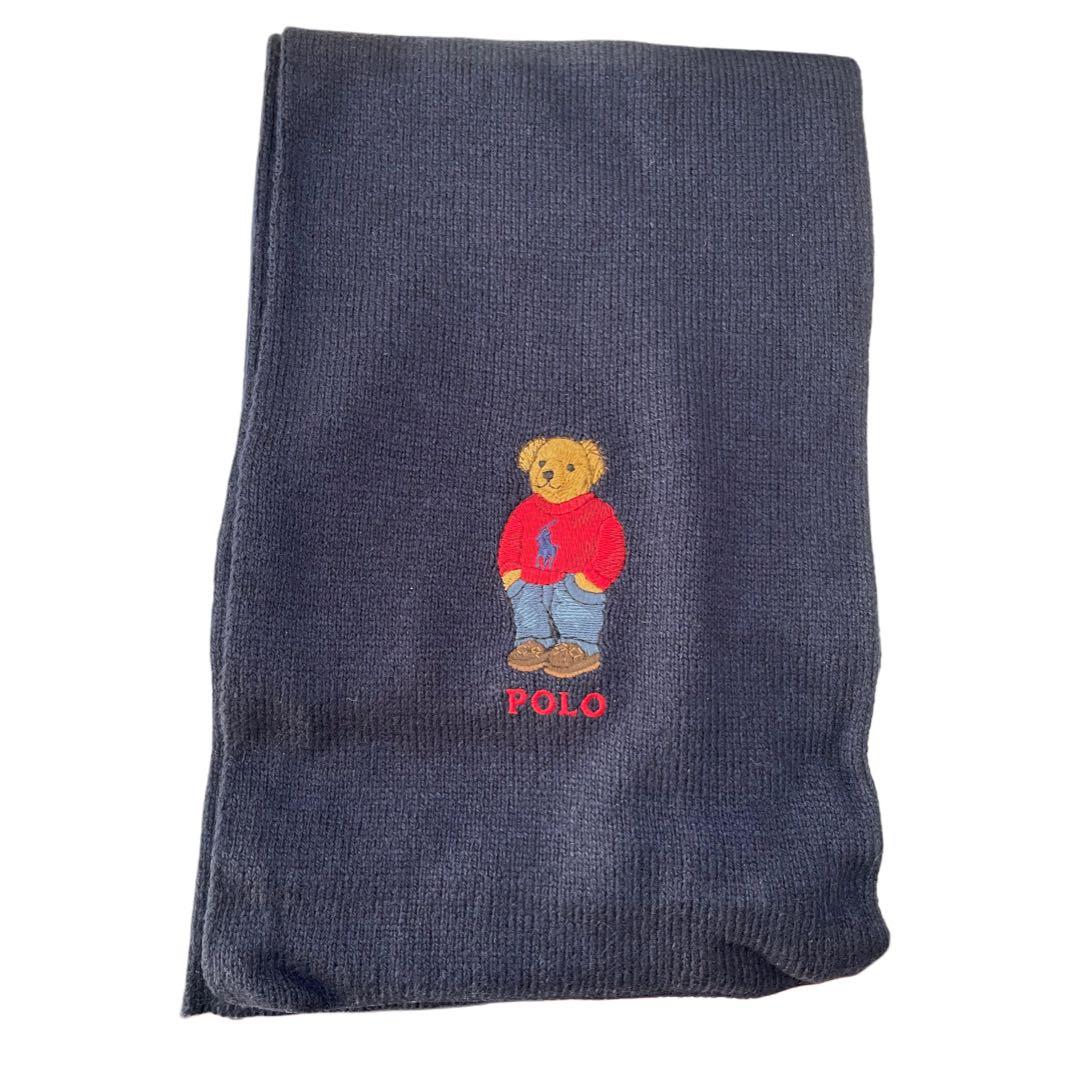 未使用品　ポロ　ラルフローレン　マフラー　ニット帽　2点セット　ポロベア
