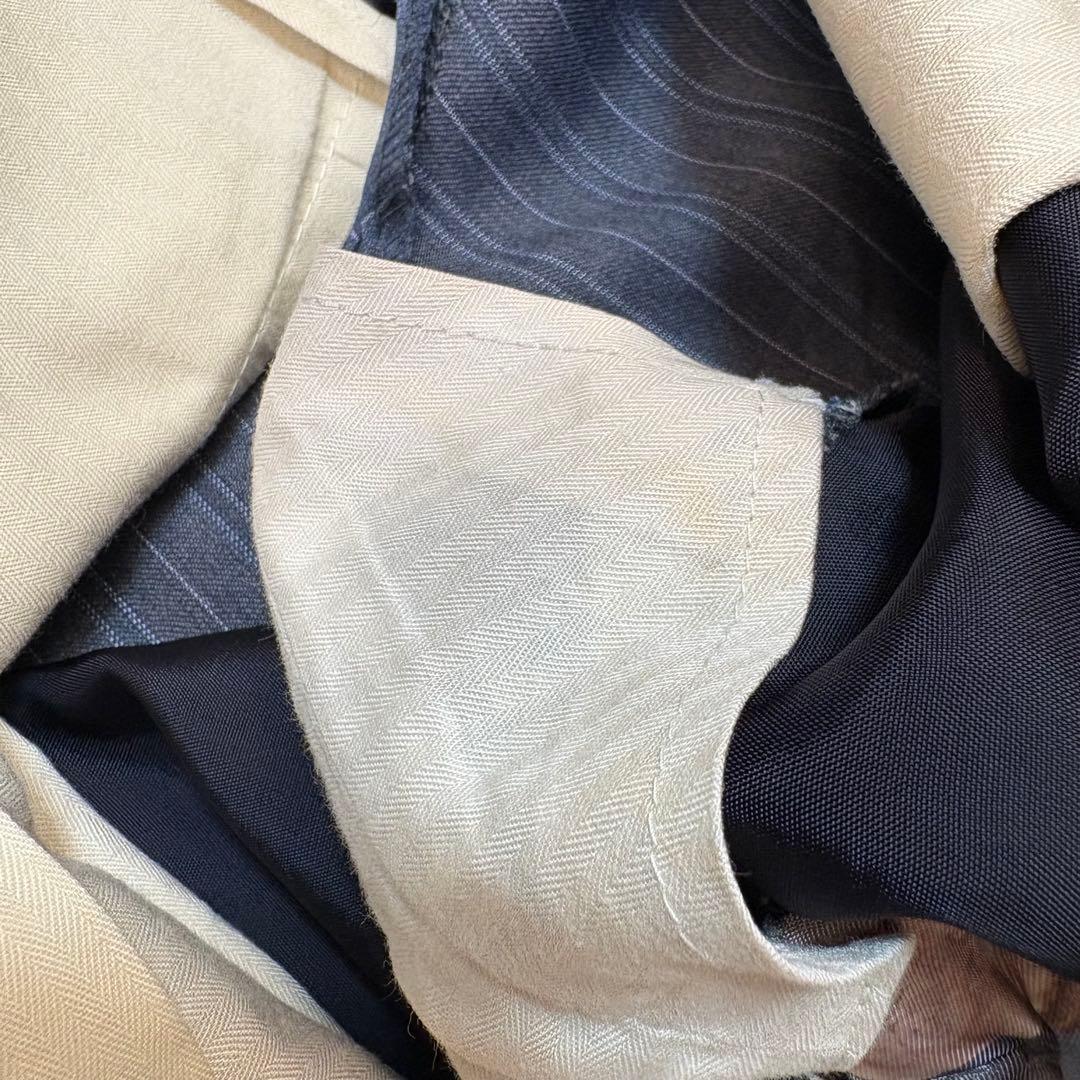 美品 ポールスミス 現行 SOHO スーツ 総柄 背抜き サックスブルー XL