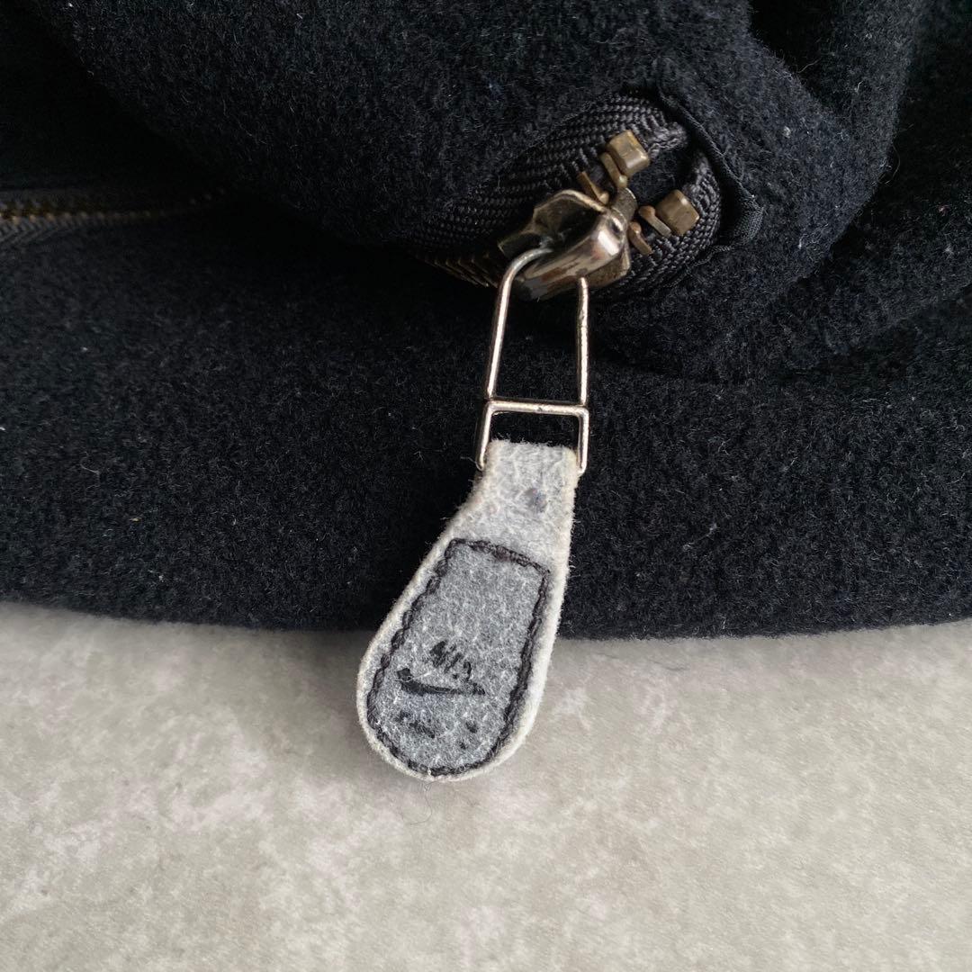 名作 90s NIKE 味アリ ウール×レザー スタジャン オール ブラック 黒