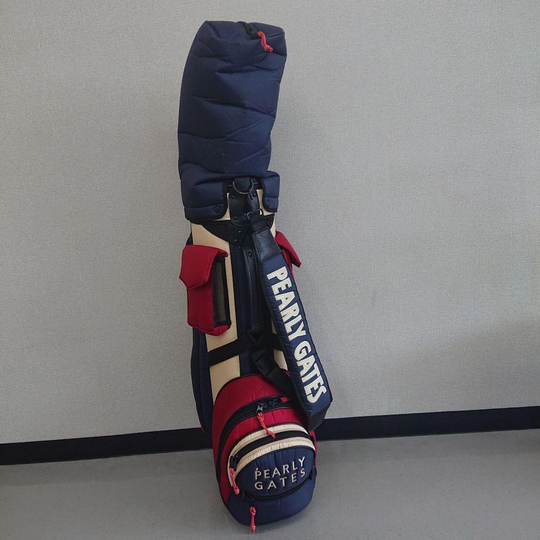 【希少】PEARLY GATES キャディバッグ ネイビー/レッド 8,5インチ