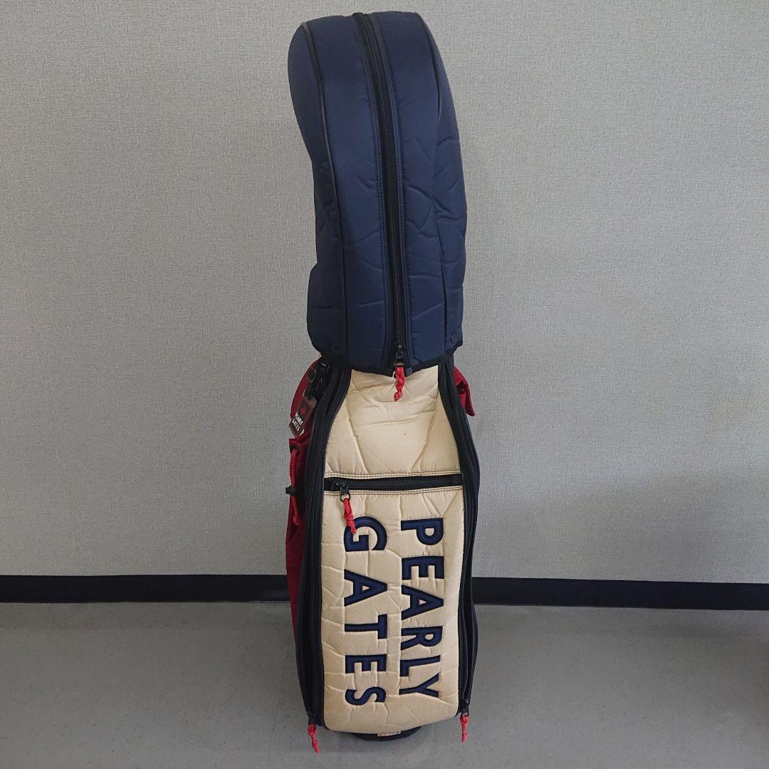 【希少】PEARLY GATES キャディバッグ ネイビー/レッド 8,5インチ