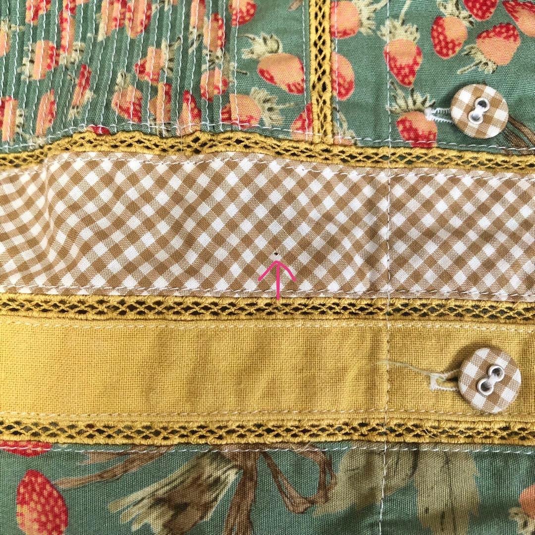 ピンクハウス いちご柄 苺 ストロベリー チェック フード付き ワンピース