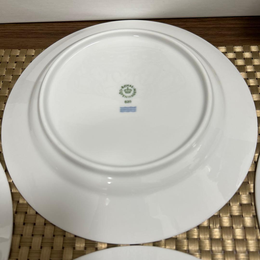 美品✨ロイヤルコペンハーゲン ホワイトフルーティッド19 cm x 4 pcs