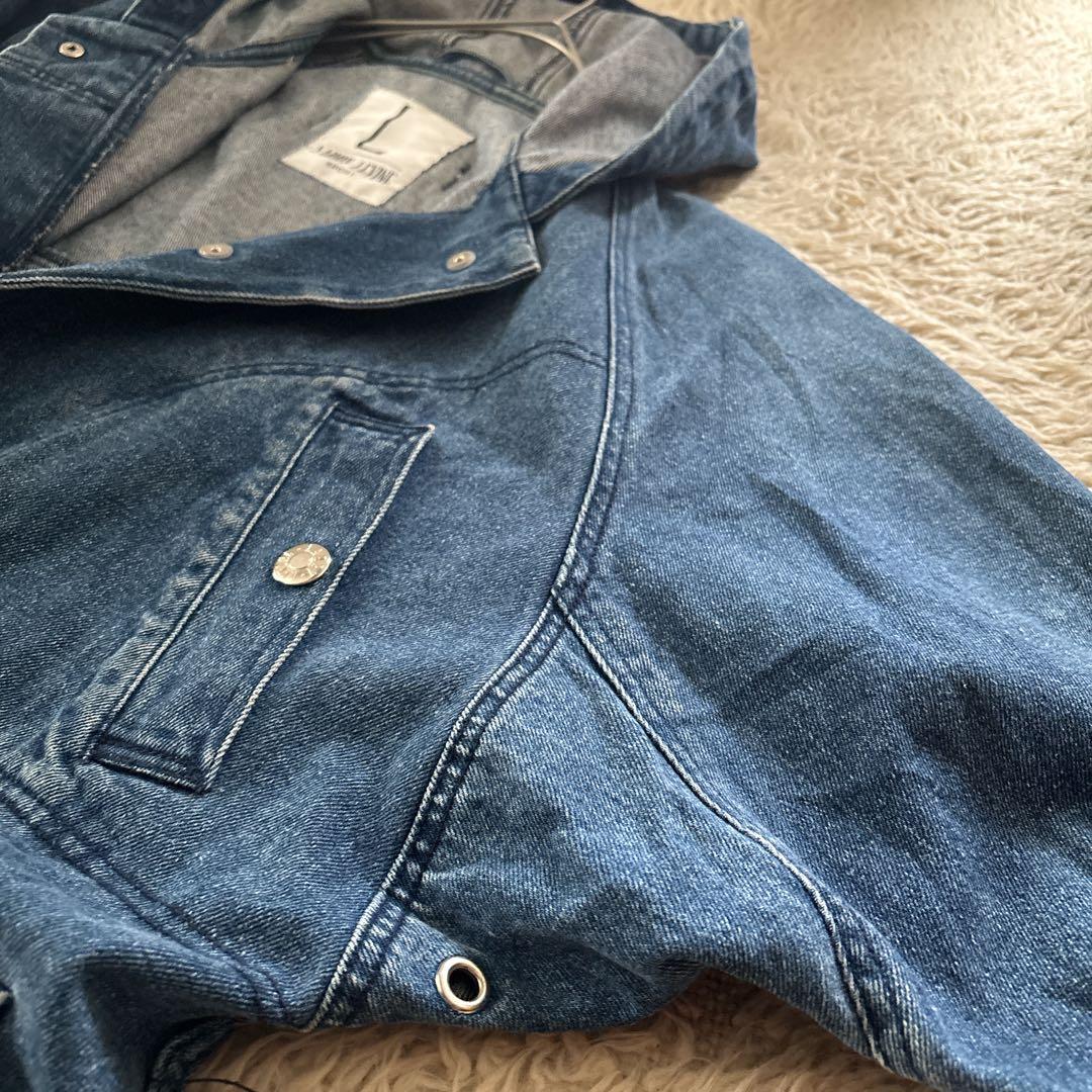 ９０s 古着　ヴィンテージ　色褪せ　ブルー デニムジャケット パーカー