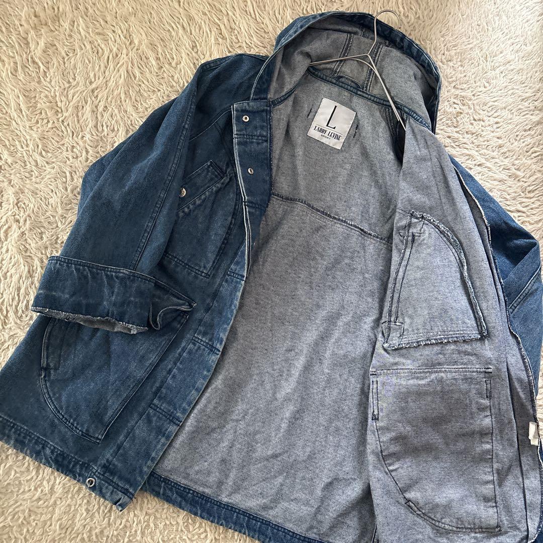 ９０s 古着　ヴィンテージ　色褪せ　ブルー デニムジャケット パーカー