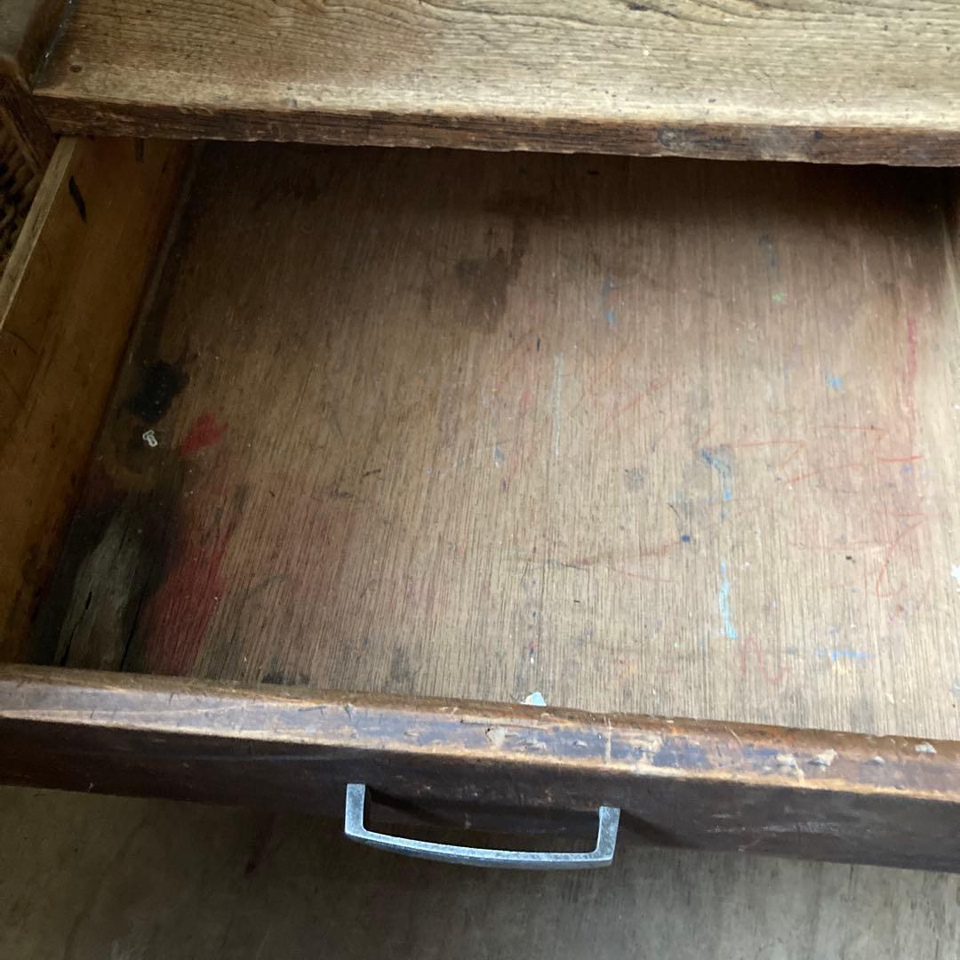 木製文机 2引き出し