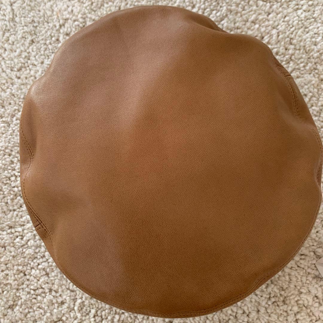 FUMIKA UCHIDA ベレー帽 ブラウン レザー　美品