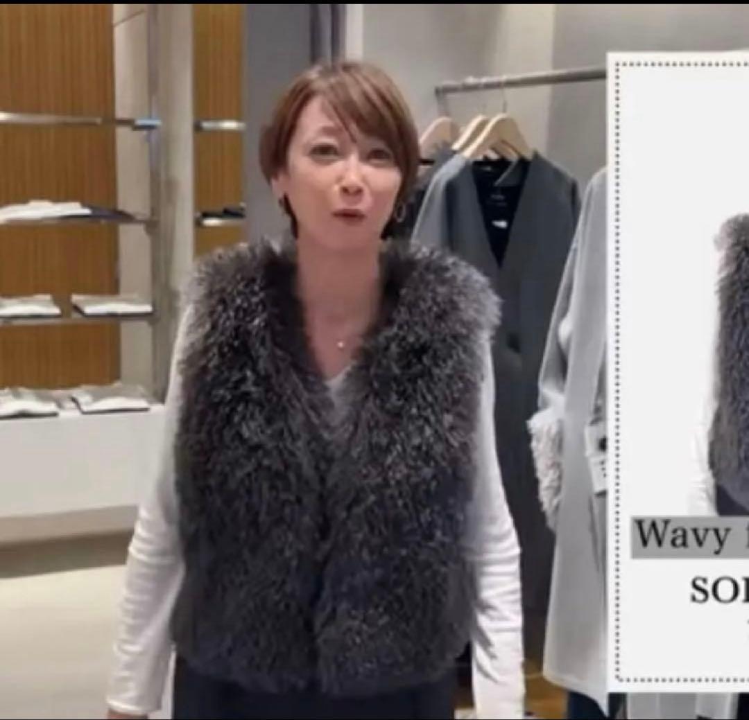 スリードッツ♡ウェイビーファーショートジレ