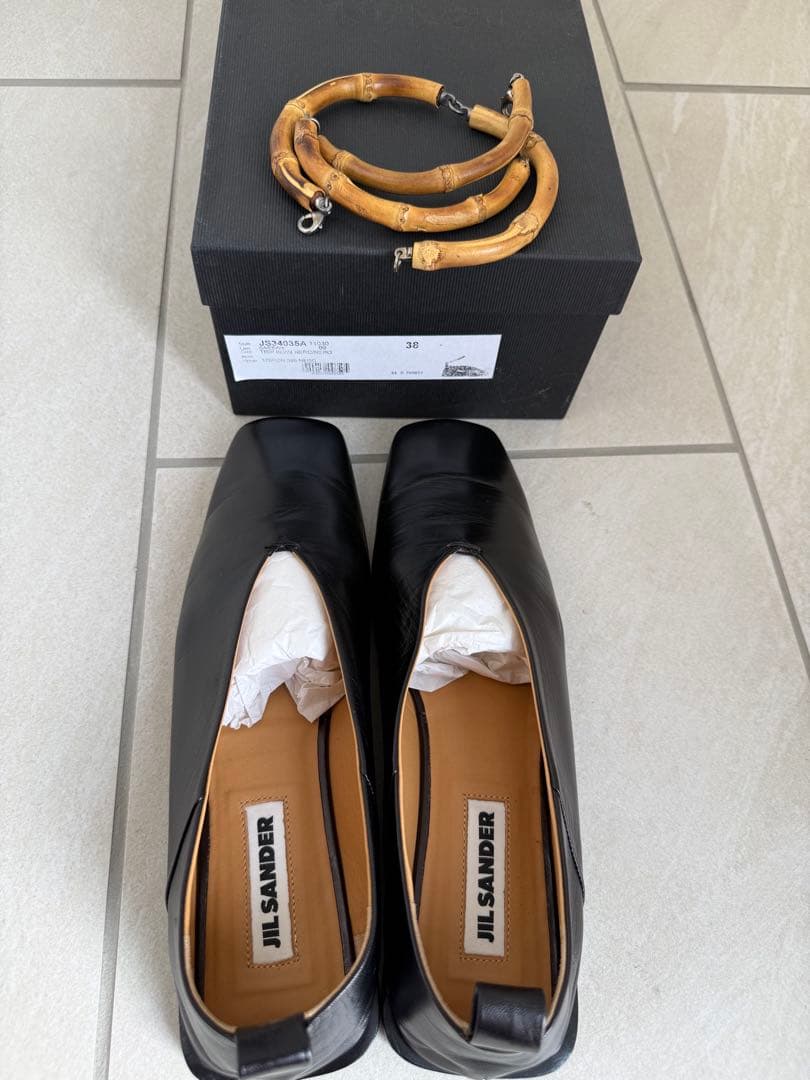 JIL SANDER バンブーハンドル フラットシューズ