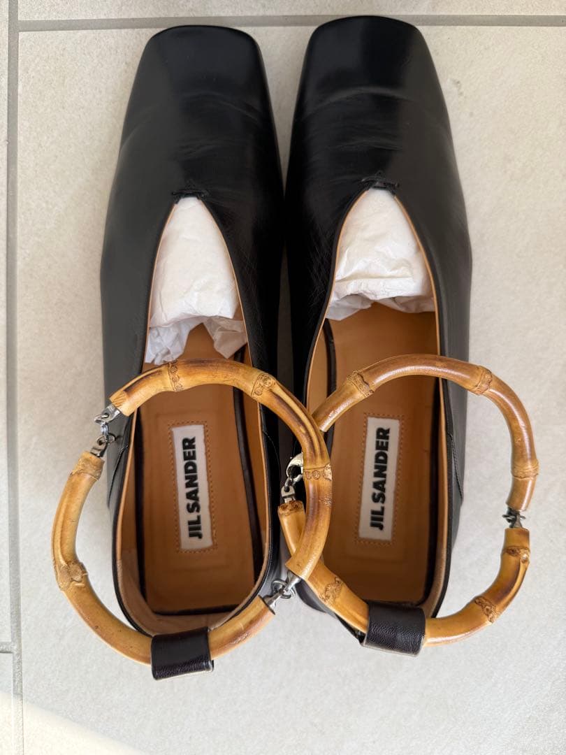JIL SANDER バンブーハンドル フラットシューズ