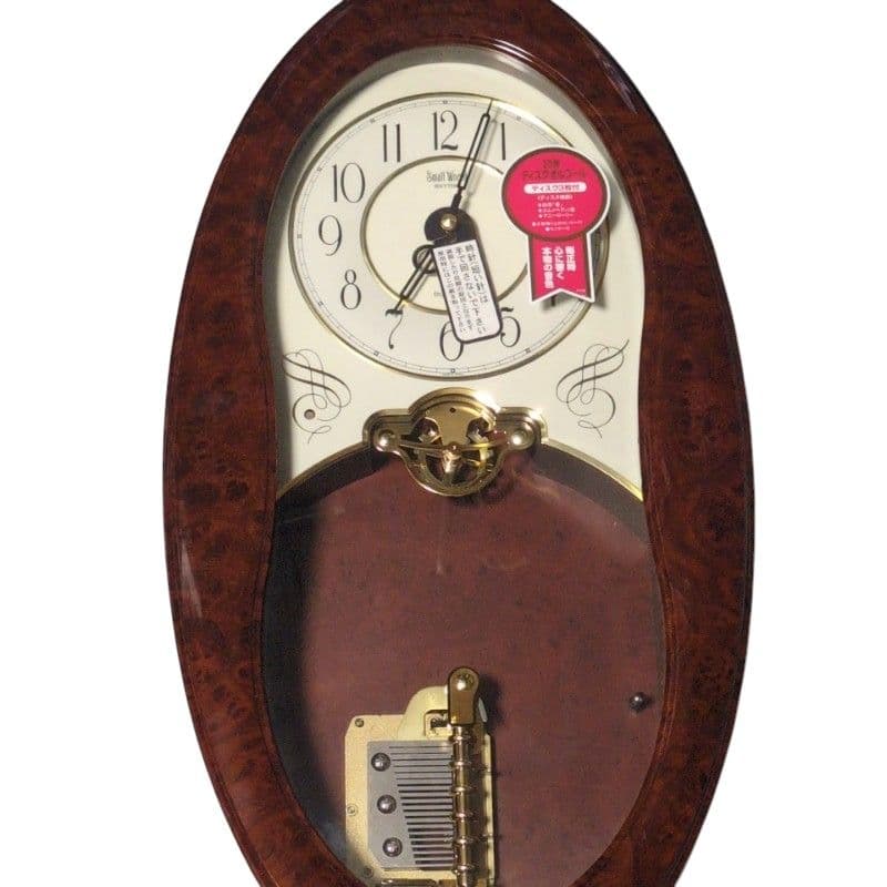 美品　RHYTHM　掛け時計　オルゴール　4MH730RN　リズム　からくり時計