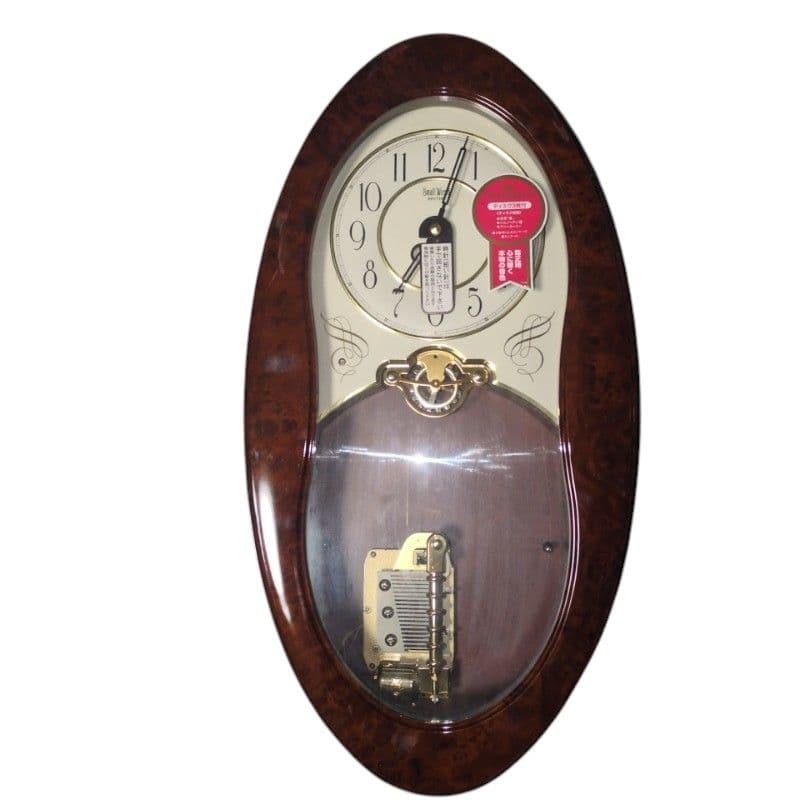 美品　RHYTHM　掛け時計　オルゴール　4MH730RN　リズム　からくり時計