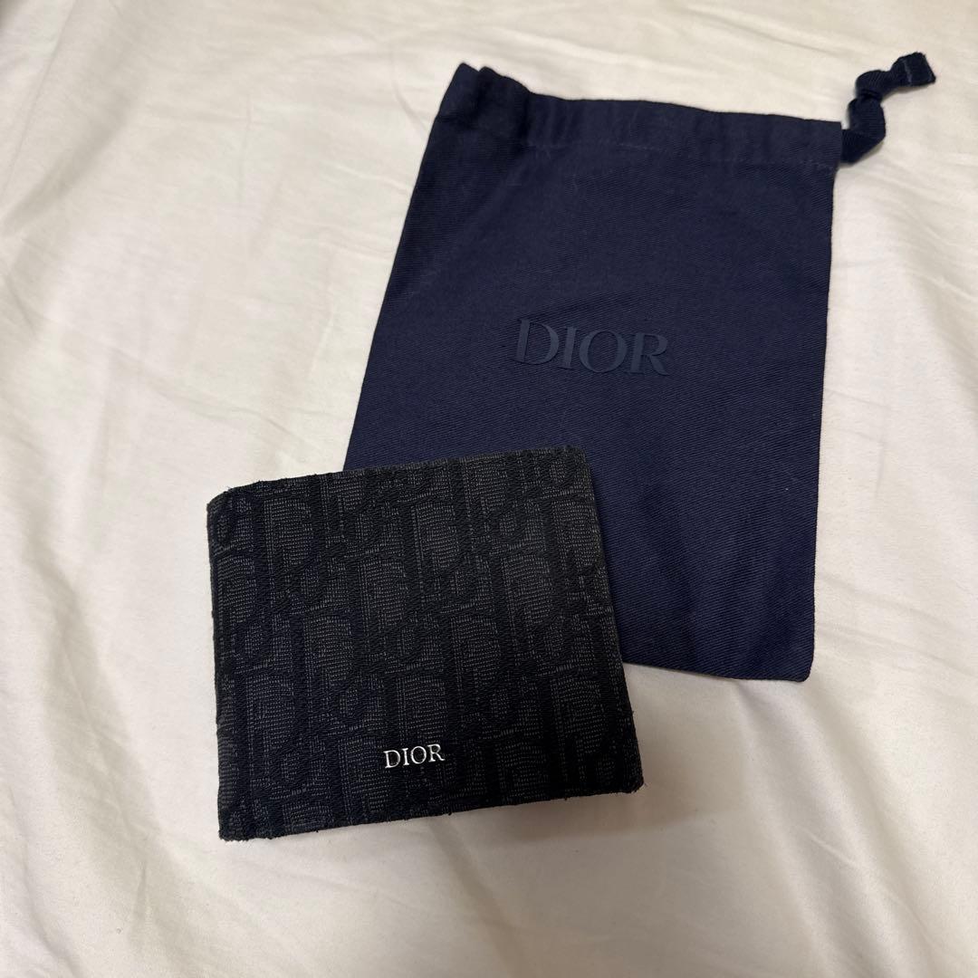 Dior 2つ折りウォレット ディオール オブリーク ジャカード
