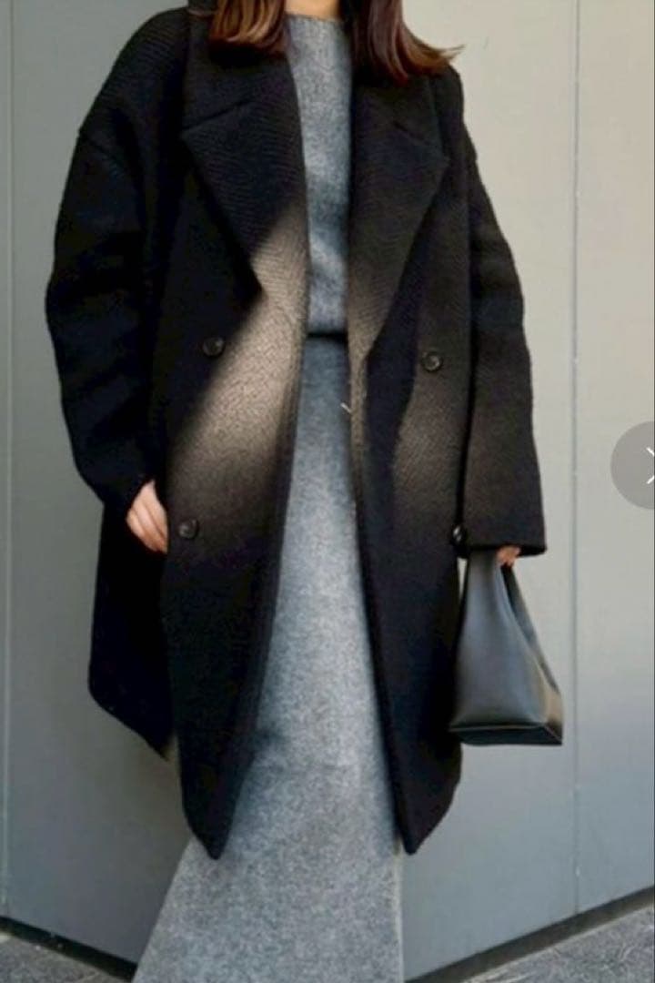 新品　Plage GIOLICA ヘリンボン コクーンコート