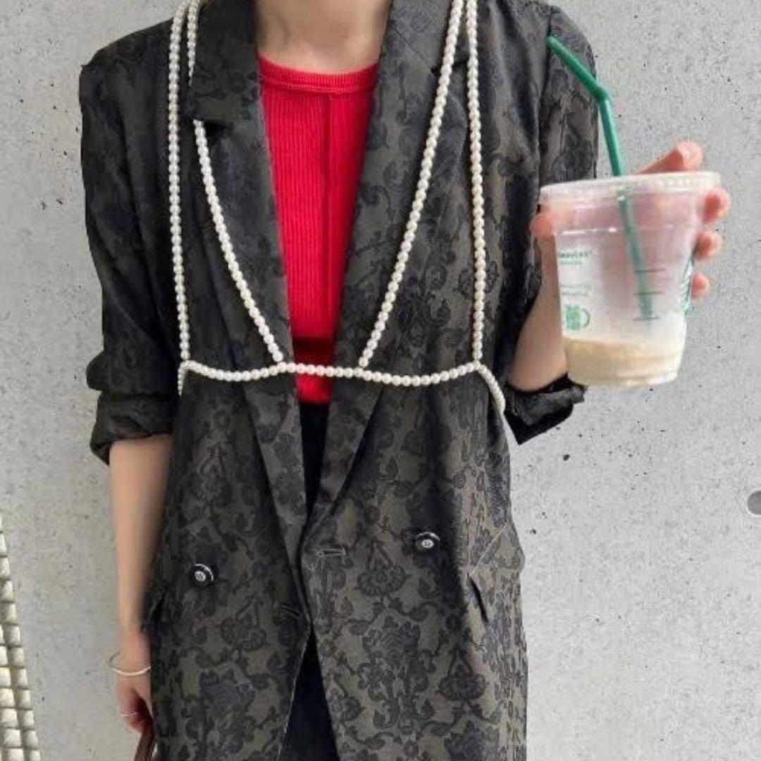 ジャケット・アウター Ameri MEDI ALICIA JACQUARD JACKET&SKIRT