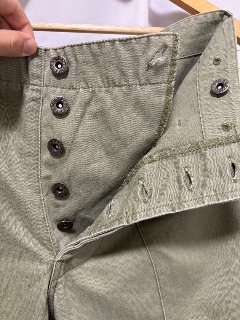 40s〜50s ヴィンテージ P44 モンキーパンツ　HBT ヘリンボーン