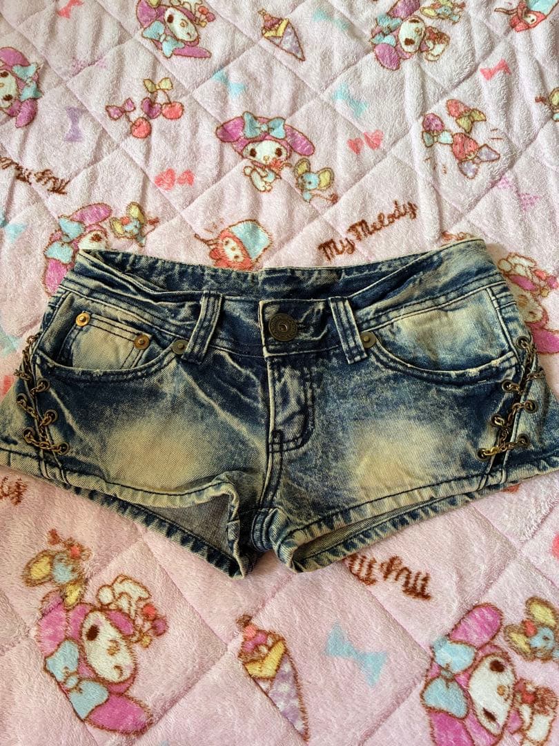 デニムショートパンツ サイズ26 ライトブルー