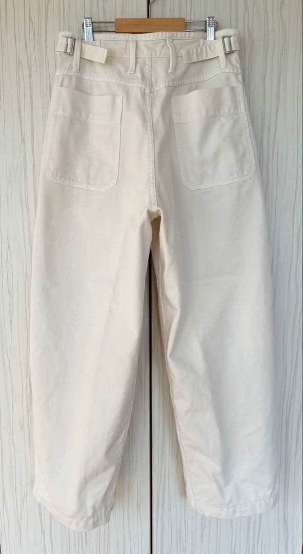 LEMAIRE プリーツ ワークウェア パンツ オフホワイト