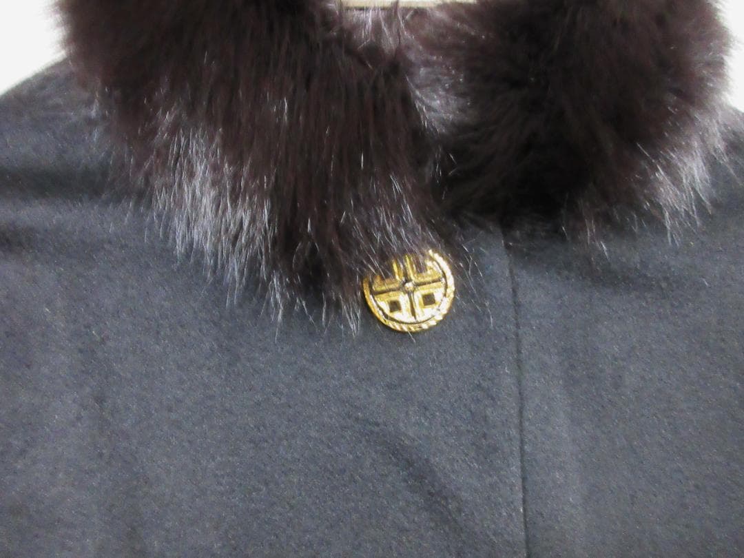 Rozenfur　フォックスファー　カシミヤ100％　ポンチョ ケープコート