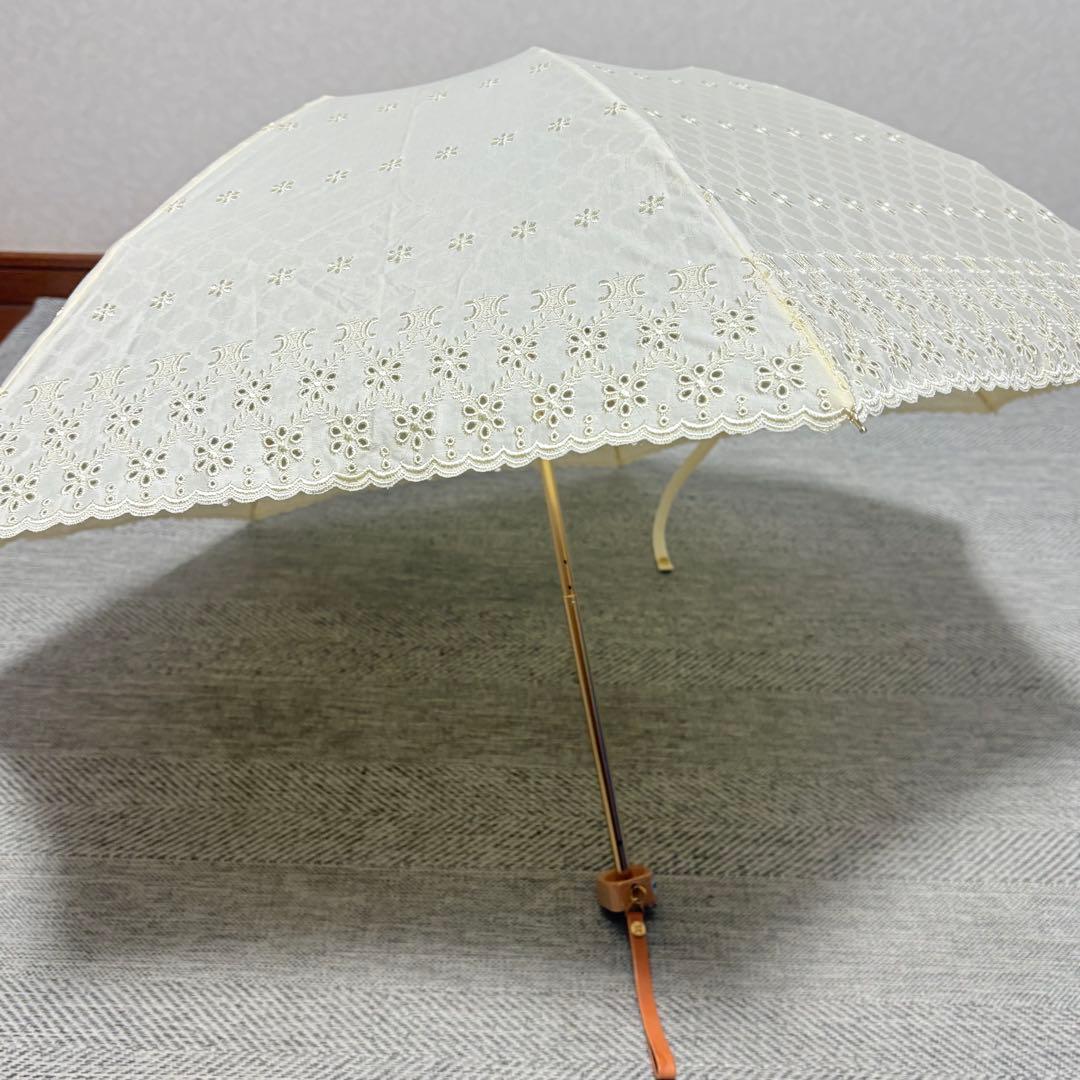 CELINE セリーヌ　マカダム総柄　トリオンフ　晴雨兼用UV折りたたみ傘