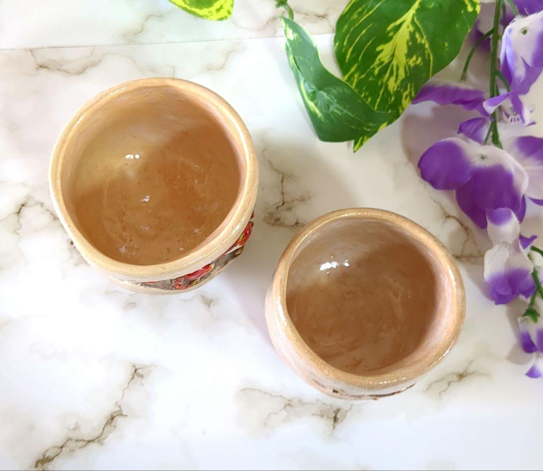 絆様ご成約❢ 水月窯　竹本輝夫　愛媛松山　天神蟹　夫婦湯呑　楽山焼　✳️未使用