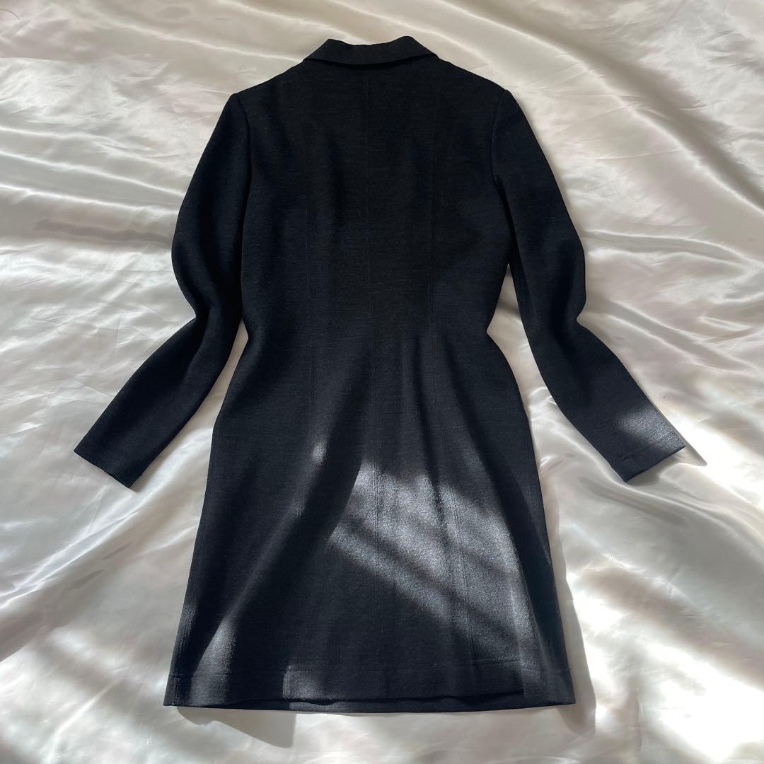 美品　マドモワゼルディオール　Dior ジップデザイン　ニットワンピース　M 黒