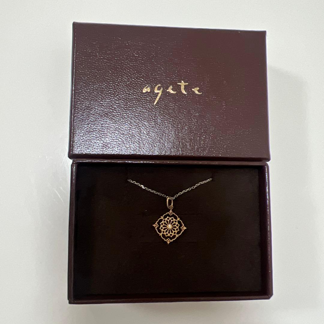 agate ネックレス 箱付き