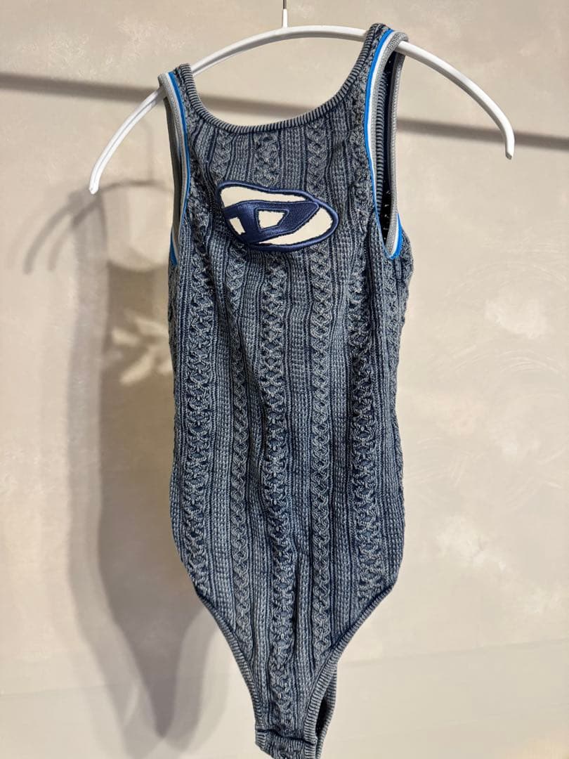 DIESEL ボディースーツ トップス ディーゼル ロゴ タンクトップ