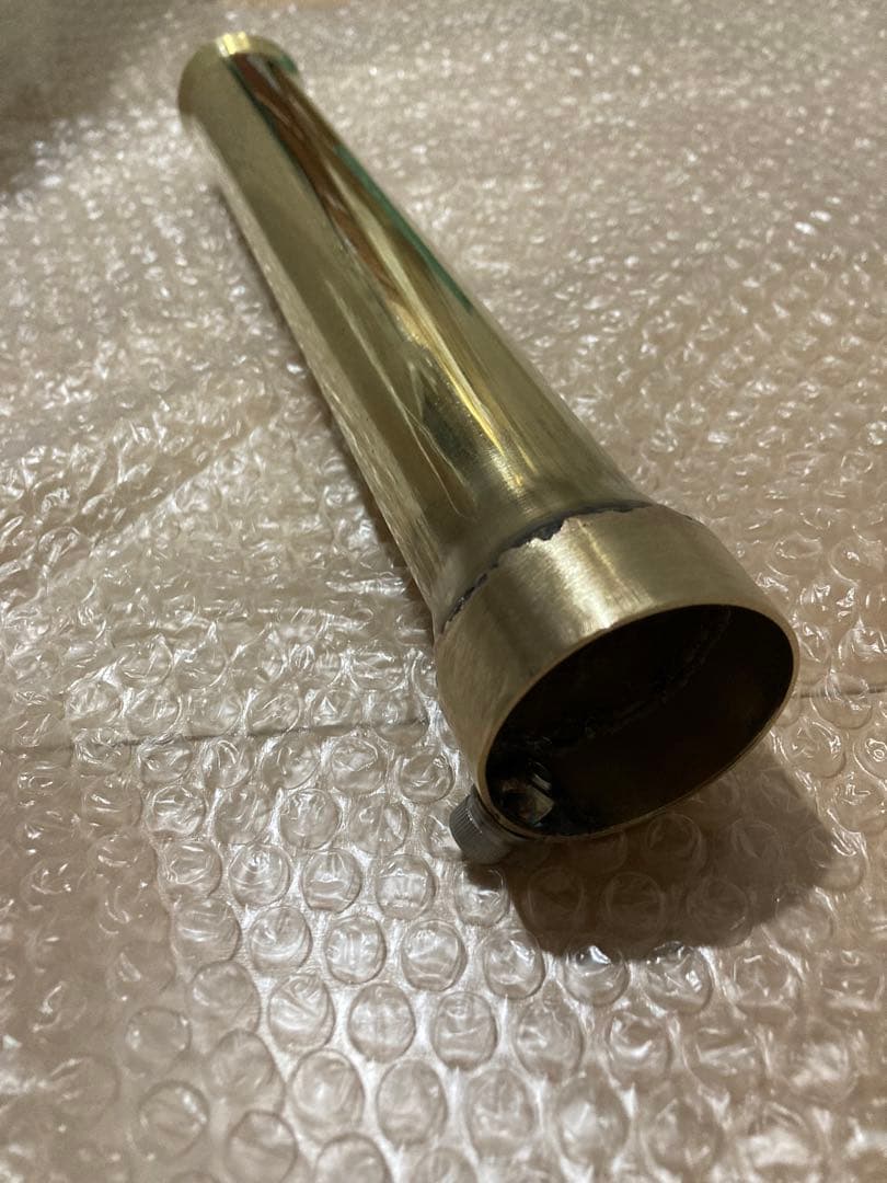 イチパチショート管真鍮バッフル　真鍮サイレンサー