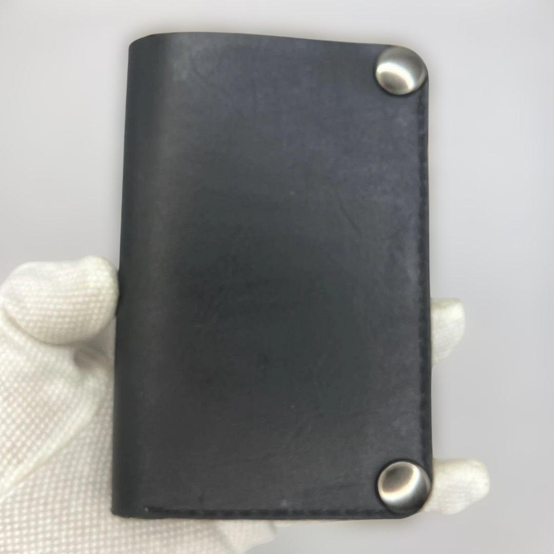 収納たくさんお札折らずに収納できる無骨な手染めミドルトラッカーウォレット BTW