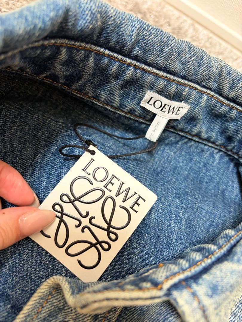 新品 LOEWE メンズ アナグラム オーバー デニム ジャケット