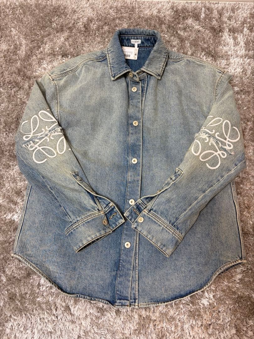 新品 LOEWE メンズ アナグラム オーバー デニム ジャケット