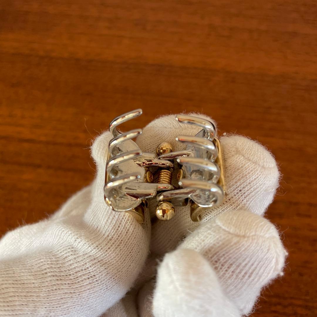 【付属品あり】MIU MIUメタル ヘアクリップ　3点セット　ロゴ　ストーン