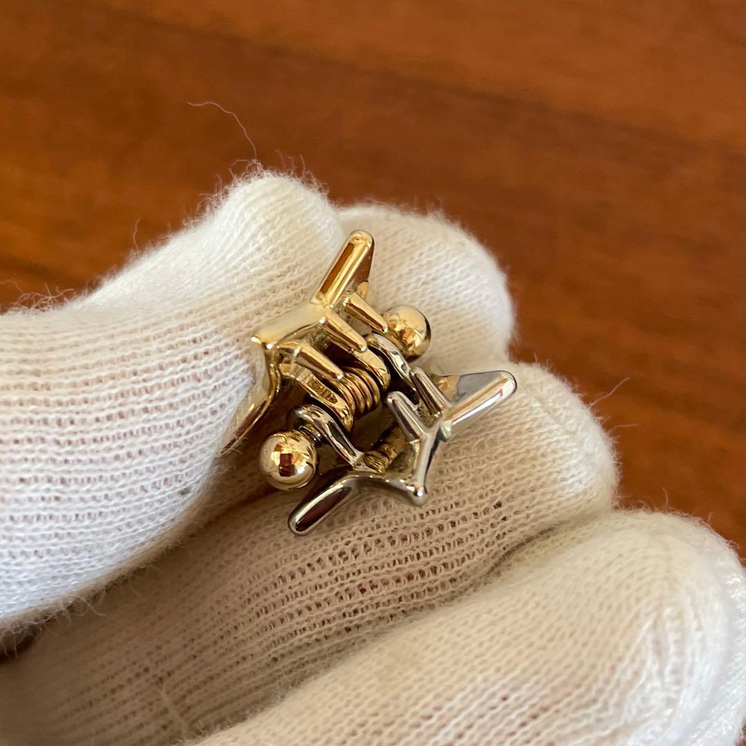 【付属品あり】MIU MIUメタル ヘアクリップ　3点セット　ロゴ　ストーン