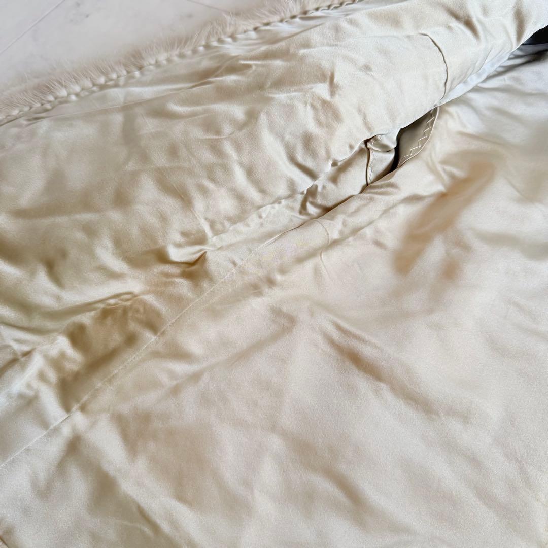 人気デザイン★サファイアミンク クロップド ファーコート 毛皮 横段