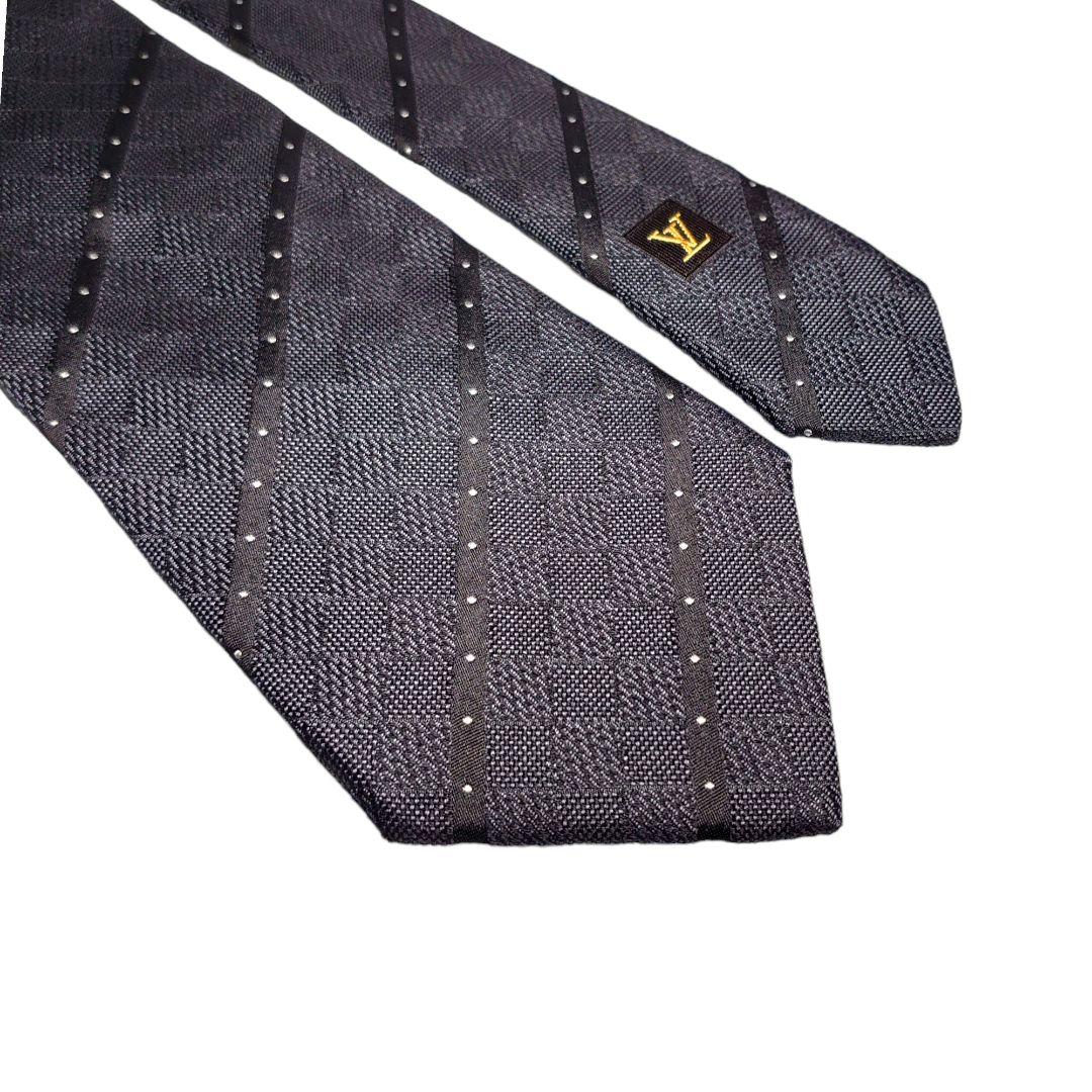 【美品】☆LOUISVUITTON☆ブラック☆ダミエ☆ストライプ☆光沢☆