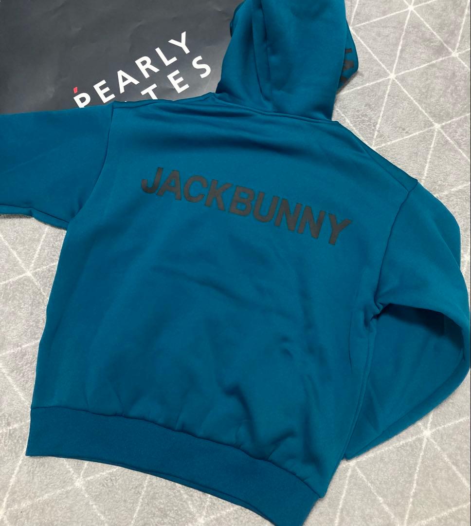 新品 パーリーゲイツ ジャックバニー KARUISHI フーディ(6)LL/青