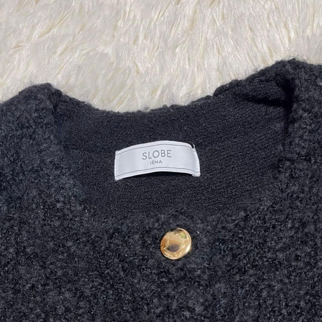 SLOBE IENA 金ボタンツィーディジャケット　ブラック