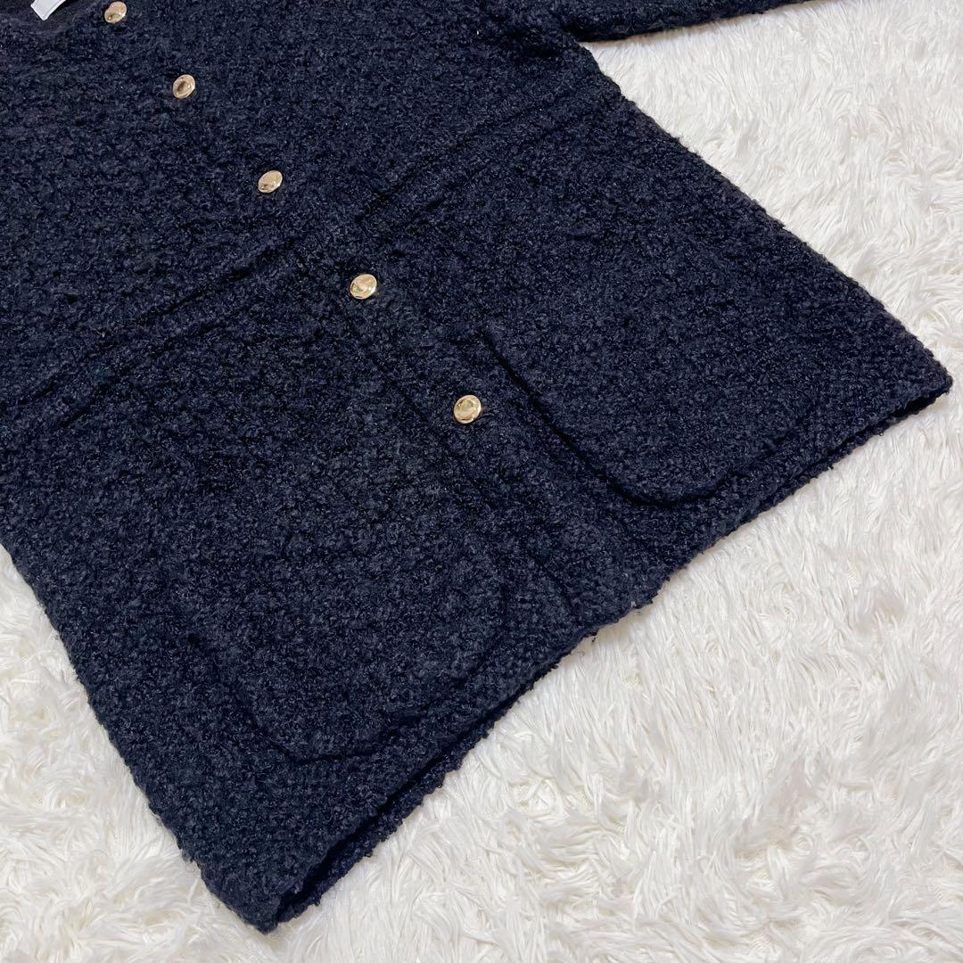 SLOBE IENA 金ボタンツィーディジャケット　ブラック