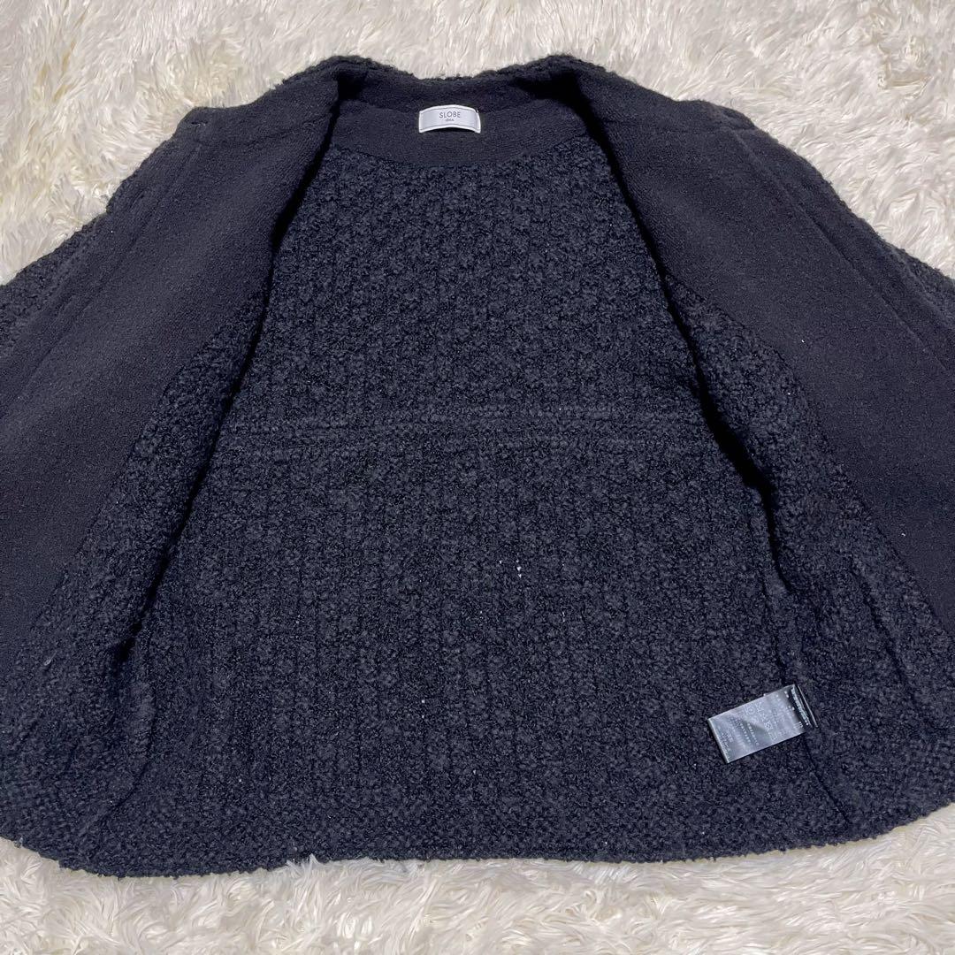 SLOBE IENA 金ボタンツィーディジャケット　ブラック