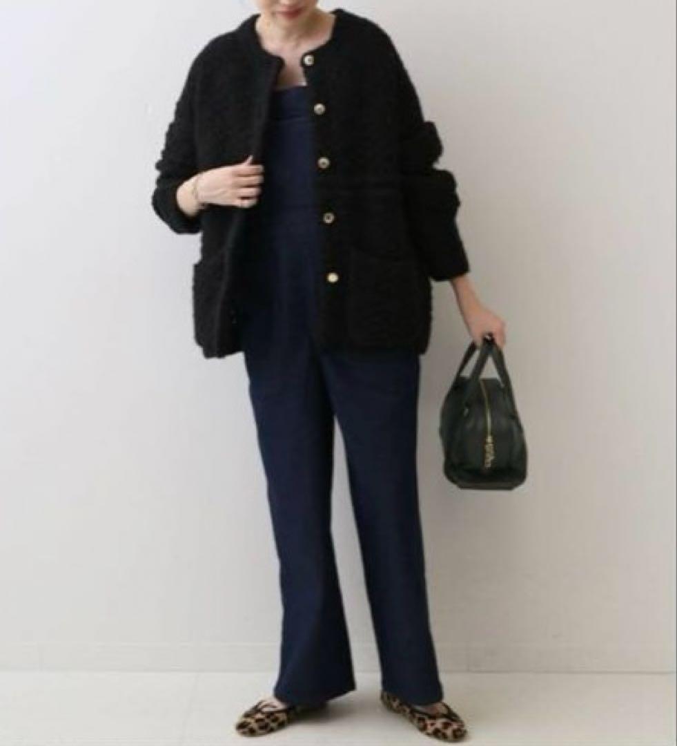 SLOBE IENA 金ボタンツィーディジャケット　ブラック