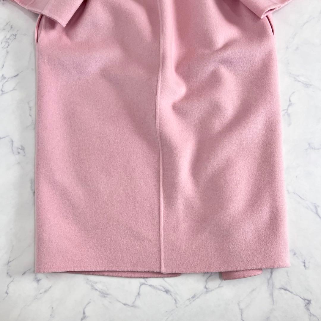 Drawer ドゥロワー ウール カシミヤ メランジ ケヌキ V ネック コート