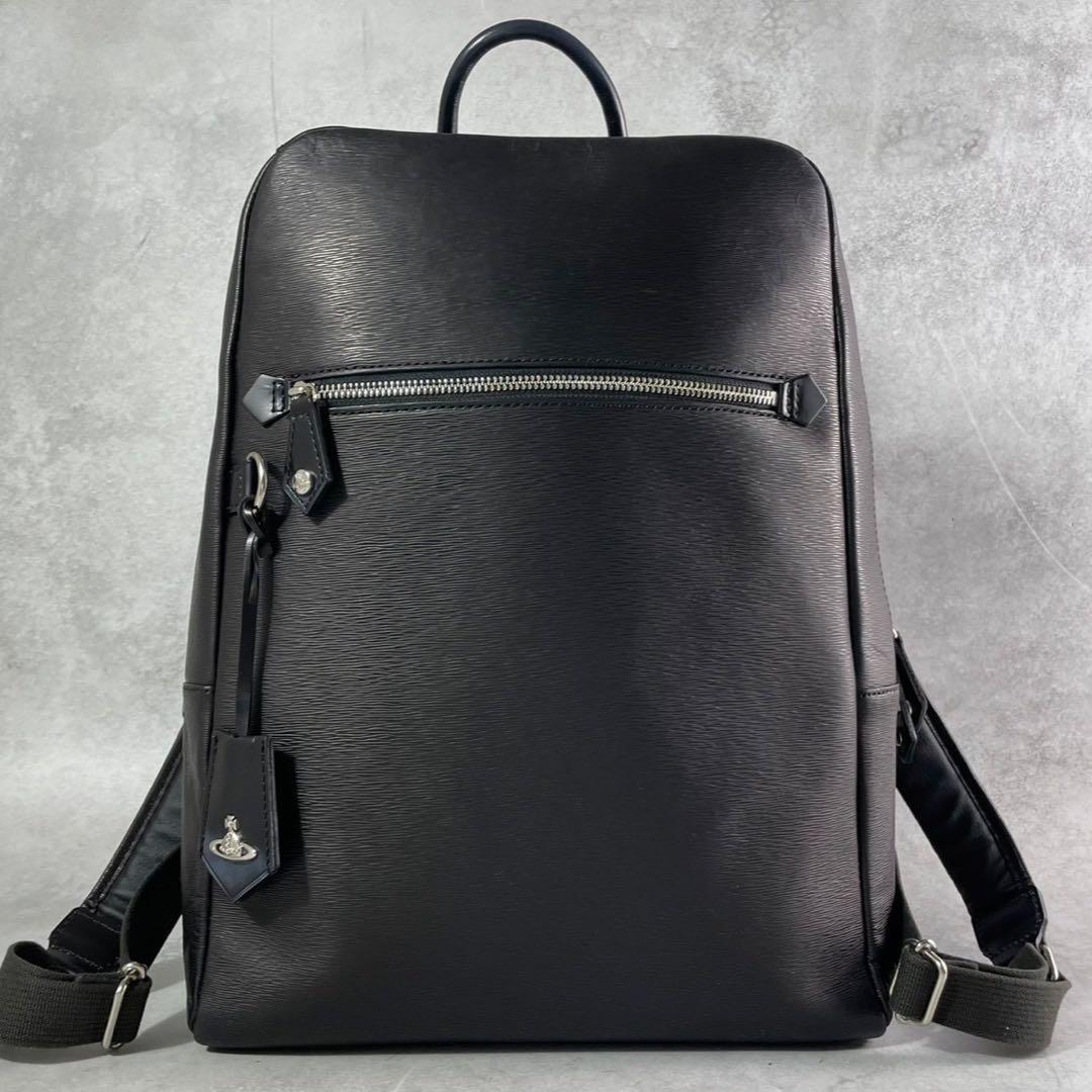 ＤＡＤＡ✨ヴィヴィアン ADVAN リュック レザー 黒系 オーブチャーム