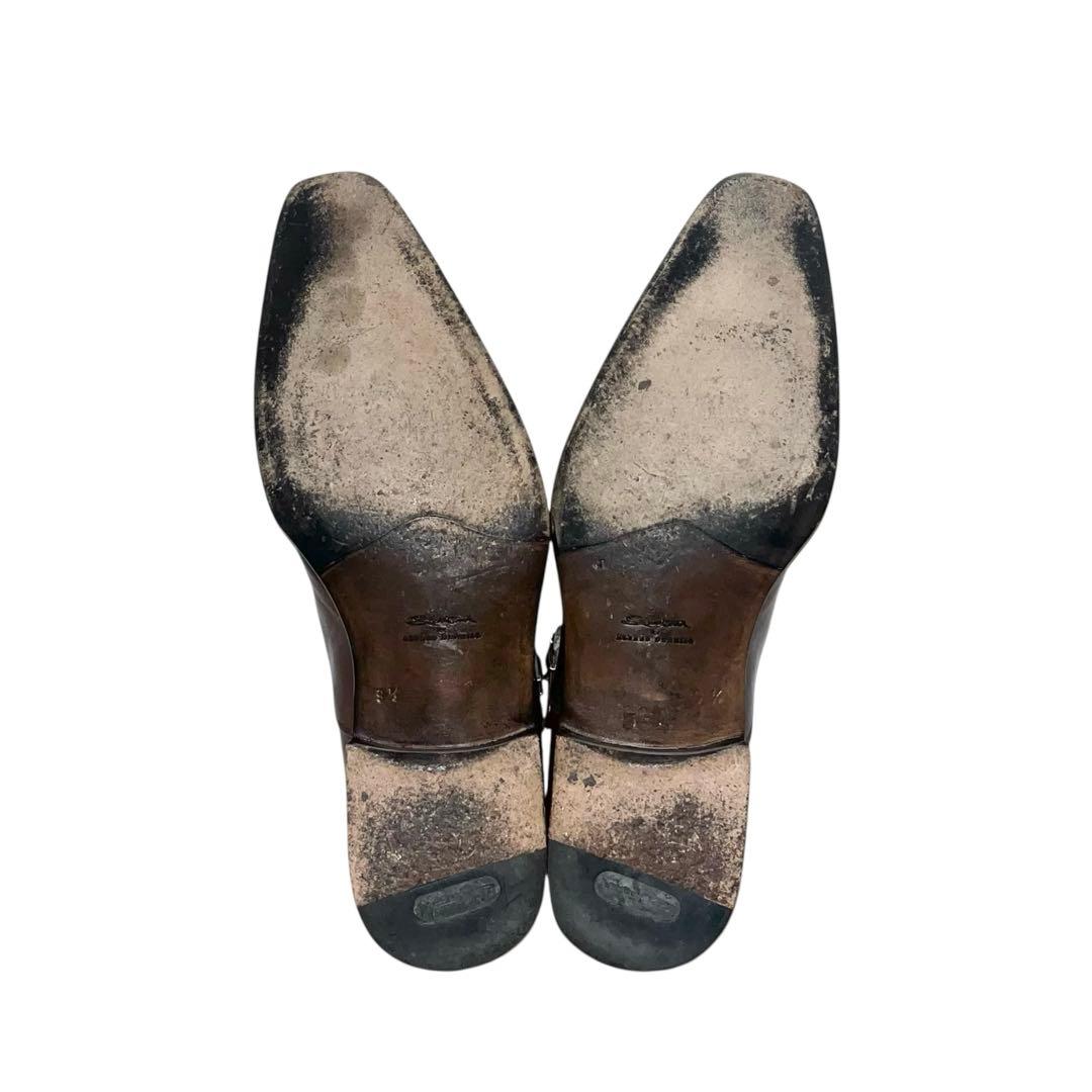 【美品】◾️サントーニ×アルフレッドダンヒル◾️モンクストラップ◾️レザー◾️ブラウン