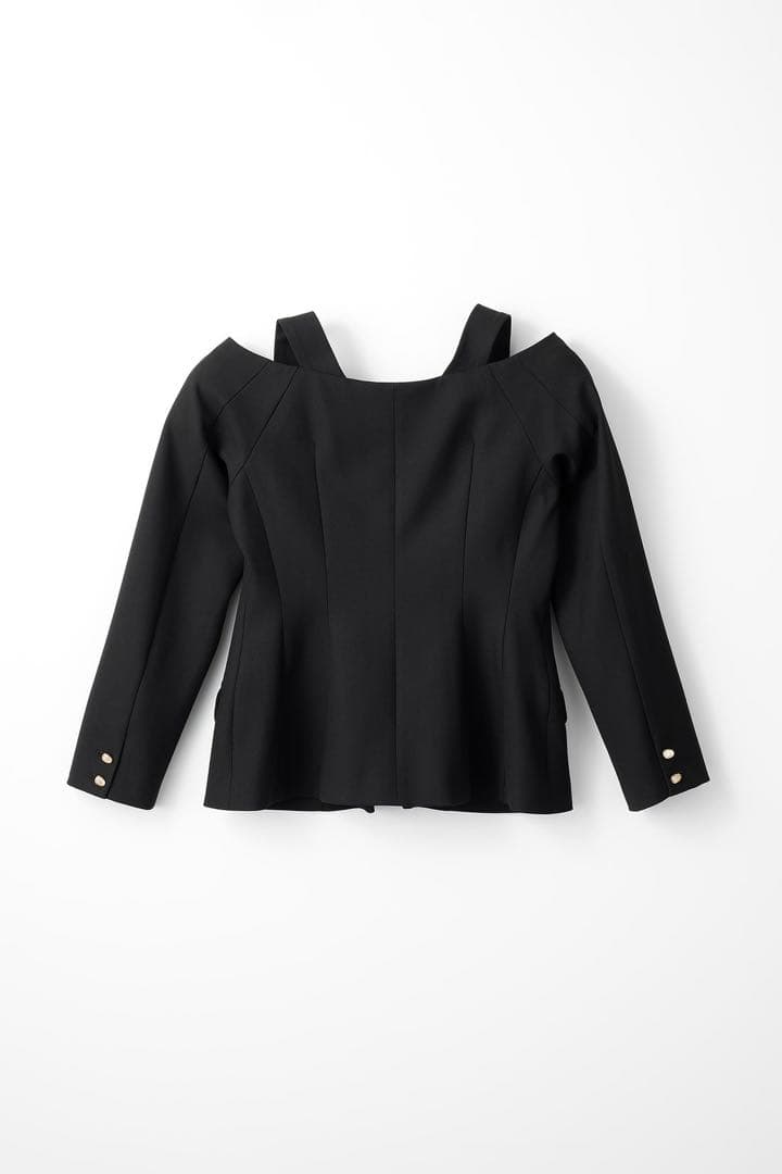 ジャケット・アウター MURRAL Melt off shoulder jacket Black 2