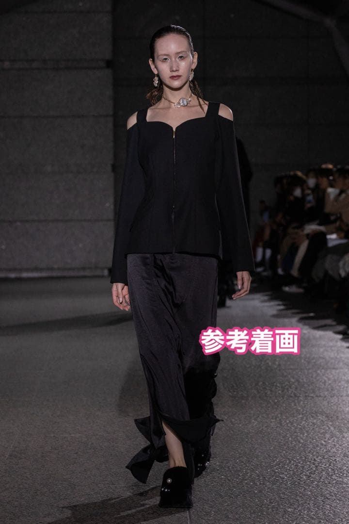 ジャケット・アウター MURRAL Melt off shoulder jacket Black 2