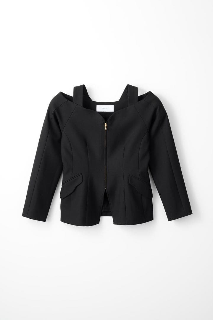 ジャケット・アウター MURRAL Melt off shoulder jacket Black 2