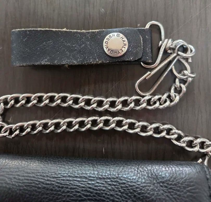 E*n様 Harley-Davidson 三つ折り レザー ウォレット チェーン