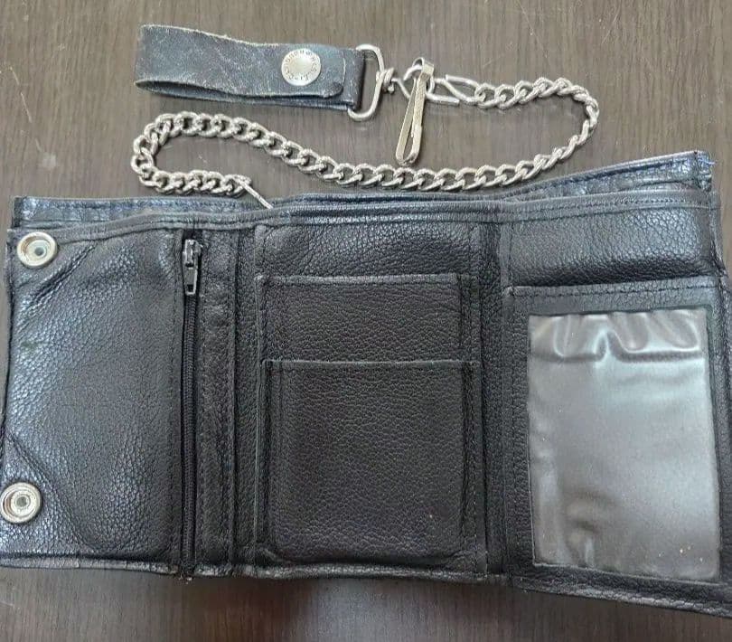 E*n様 Harley-Davidson 三つ折り レザー ウォレット チェーン